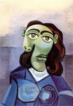  maar - Portrait Dora Maar with blue eyes 1939 cubism Pablo Picasso
